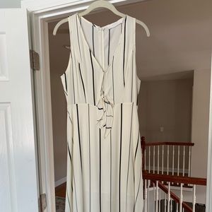 ASTR the label knot front striped midi dress